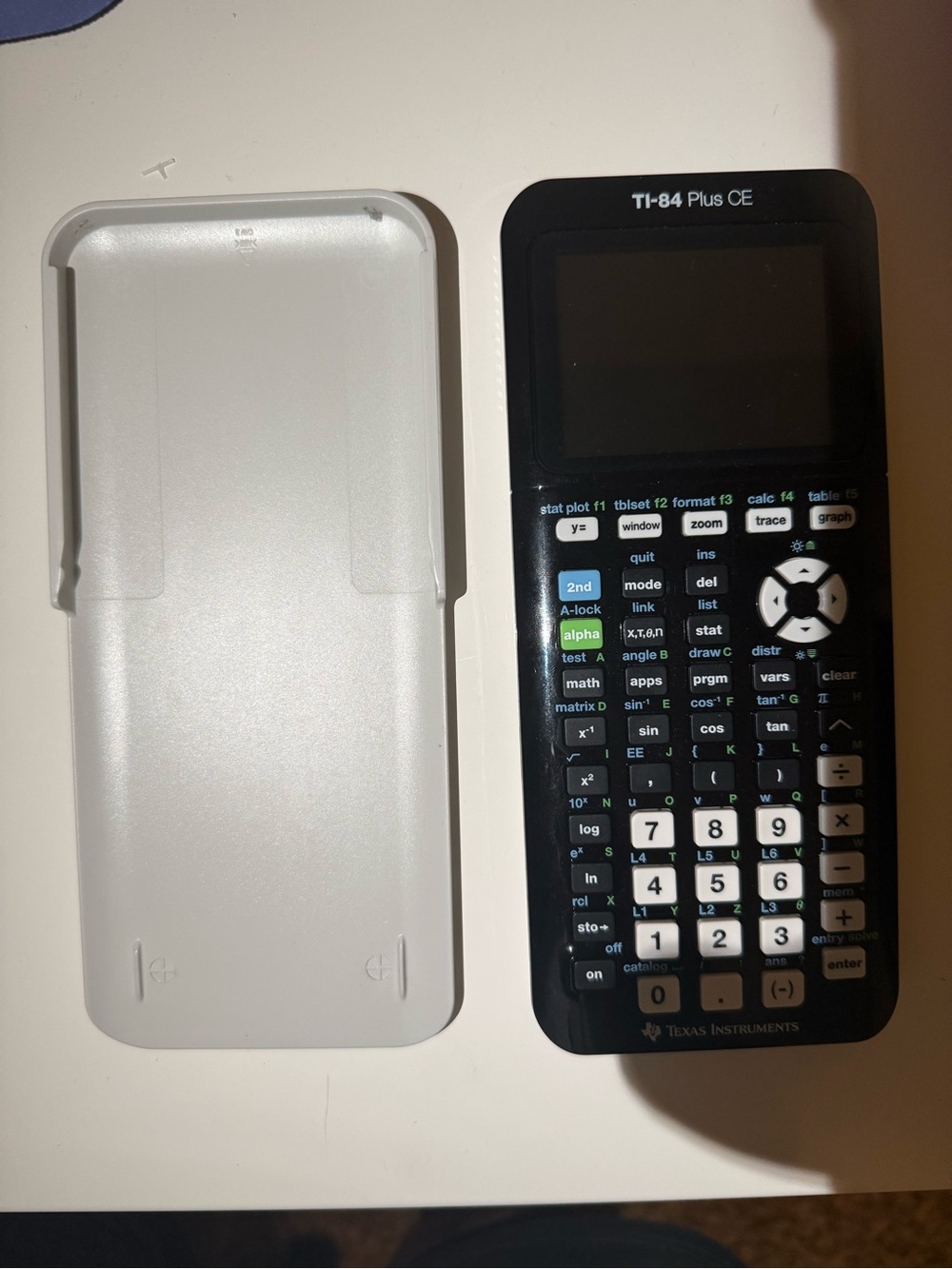 Texas Instruments TI-84 Plus CE Graphing Calculator in Black and White